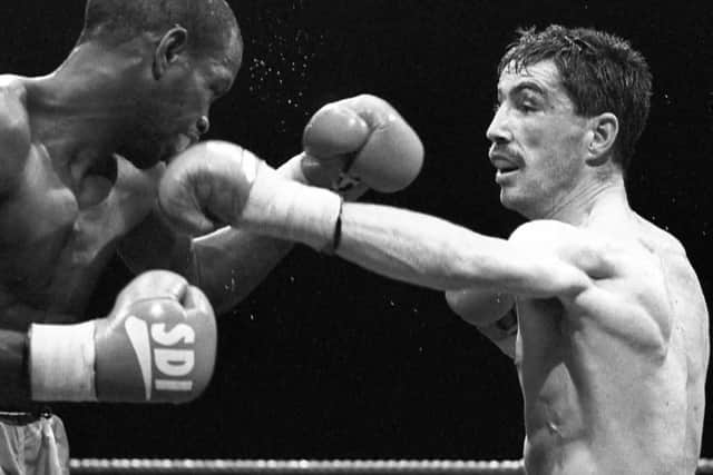 Dave Boy McAuley during the Duke McKenzie fight. Picture: released by UTV