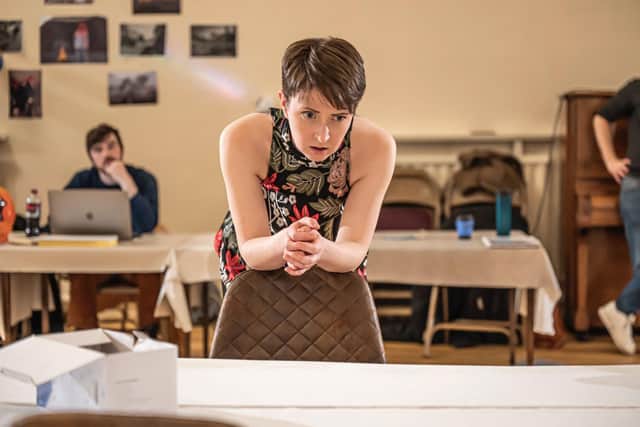 Sarah in rehearsals for her role as Helen in The Headless Soldier. Photo: Neil Harrison Photography