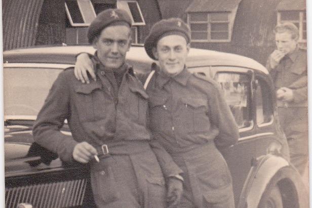 Robert Bodequin (right) was one of the young volunteers, just 17 years old who arrived in Carrickfergus in February 1945, having been evacuated from Belgium. They were sent to the military base at Prospect House, Woodburn Road, given second-hand military uniforms and formed into the 3rd Brigade Belgian Army. The men were befriended by many of the townspeople and were very well treated. This is one of several images donated to the museum by Nicole Bodequin who wanted to retrace her father’s footsteps, recalling how he always had fond memories of his time in the area.