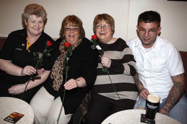 Mary McMath, Sylvia Crawford, Frances McEvoy and Gareth McRoberts pictured at the Valentine's Evening in Portrush Royal British Legion in 2009