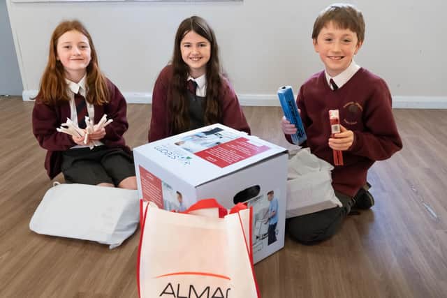 Kilrea Primary School children with their STEAM box