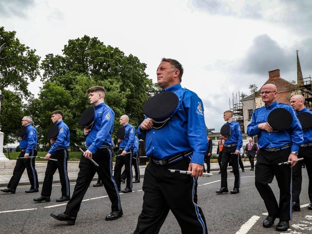 Pride of Ballymacash Flute Band led Lisburn District No 6 on Empire Sunday