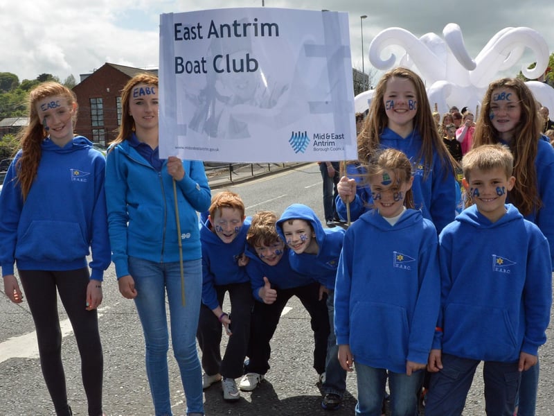 Junior members of East Antrim Boat Club pictured during the Larne Alive parade. INLT 23-064-PSB