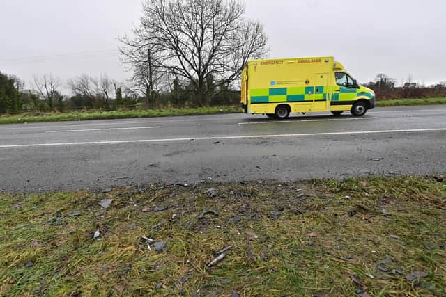 The scene of the fatal crash on the Dungannon Road, Cookstown.