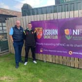 Ivan McMinn, Chairman of NIPANC and David Simpson, Chairman of Lisburn Cricket Club. Pic credit: Lisburn Cricket Club