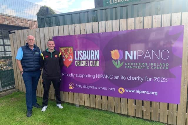 Ivan McMinn, Chairman of NIPANC and David Simpson, Chairman of Lisburn Cricket Club. Pic credit: Lisburn Cricket Club