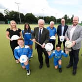 Work to develop a new full size 3G G.A.A pitch incorporating two soccer pitches has commenced at Lough Moss Leisure Centre. Pic credit: Lisburn and Castlereagh City Council