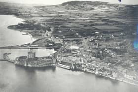 An aerial view of Carrickfergus in the 1950s.  Photo: Mid and East Antrim Borough Council