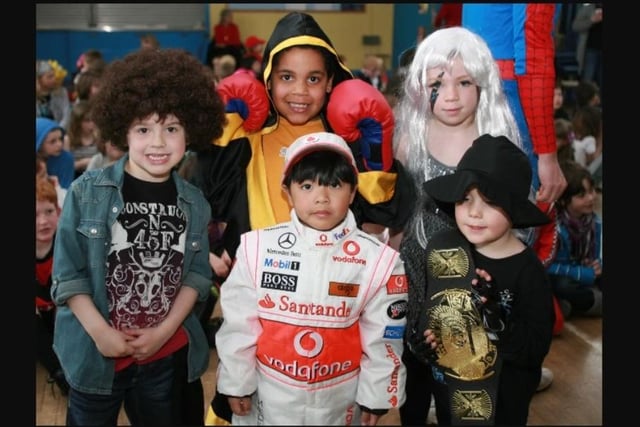 Whitehead Primary School pupils who took part in the talent show in aid of the 'Fields of Life' charity in 2010.