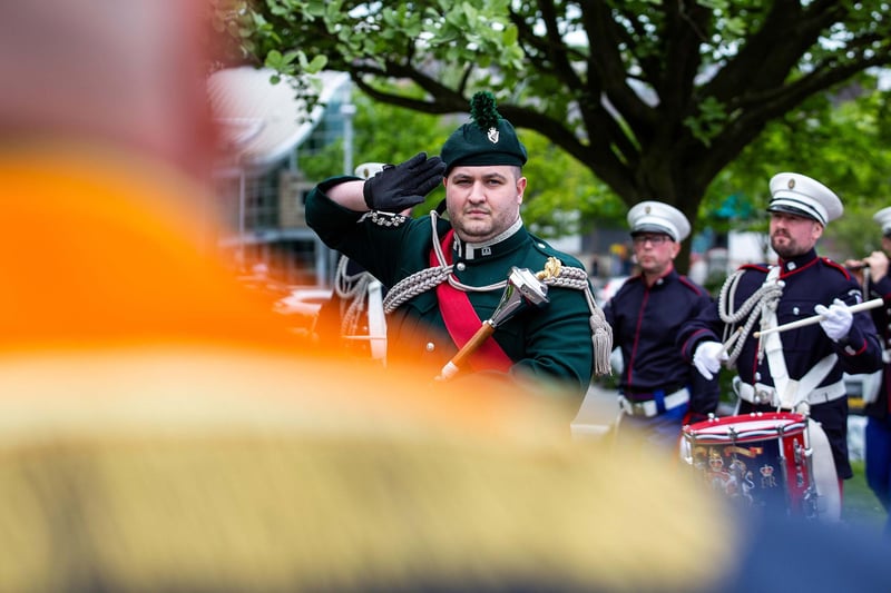 The  Co Armagh Junior Orange Lodge parade featured 12 bands.