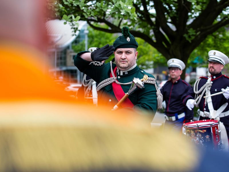 The Co Armagh Junior Orange Lodge parade featured 12 bands.