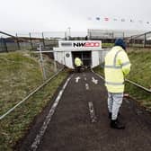 Probation is providing Community Service support for the Briggs Equipment North West 200. Pictured here service users working at the tunnel near the stands. CREDIT PBNI