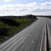 The empty M6 motorway from junction 18, near Middlewich, north west England, as life in Britain continues during the nationwide lockdown to combat the novel coronavirus pandemic (Photo: PAUL ELLIS/AFP via Getty Images)