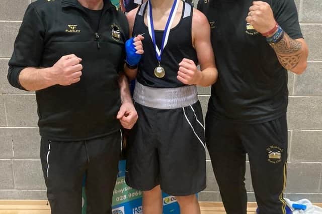 Daire McGuinness of St Monica's Boxing Club is the new Northern Ireland Boys Club champion.