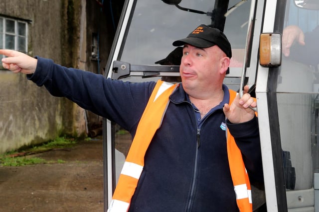 Steven Barry pictured at the Vow Tractor Club Tractor run on Saturday to raise funds for the RNLI