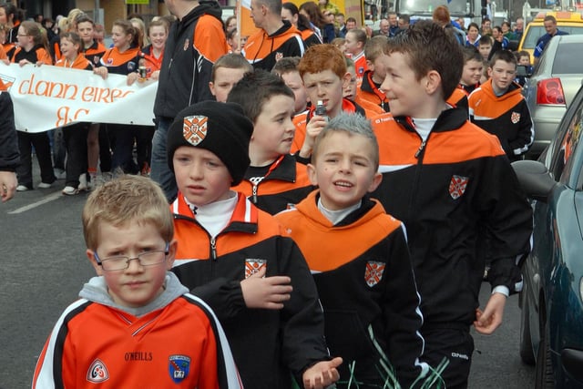 Clann Eireann boys in the parade.
