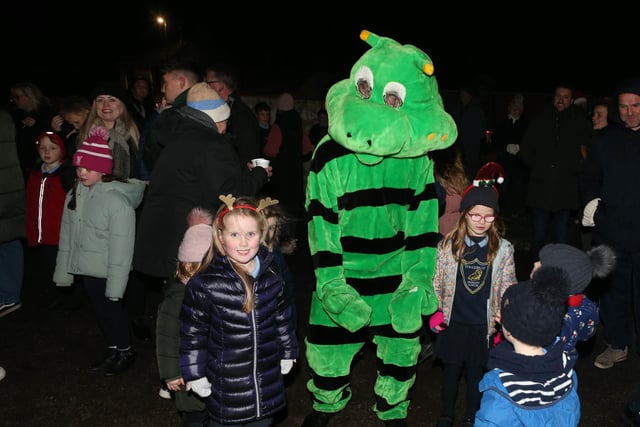 Enjoying the Christmas lights switch-on in Mosside.