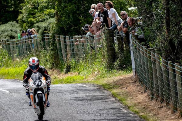 Keen road racer and mechanic, Raymond Hodges and TT Racing are sponsoring the Moto 3/GP 125cc race at this year’s Armoy Road Races.
