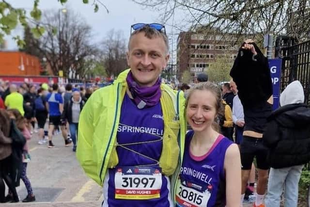 David Hughes & Jenny Chartres at the Manchester Marathon