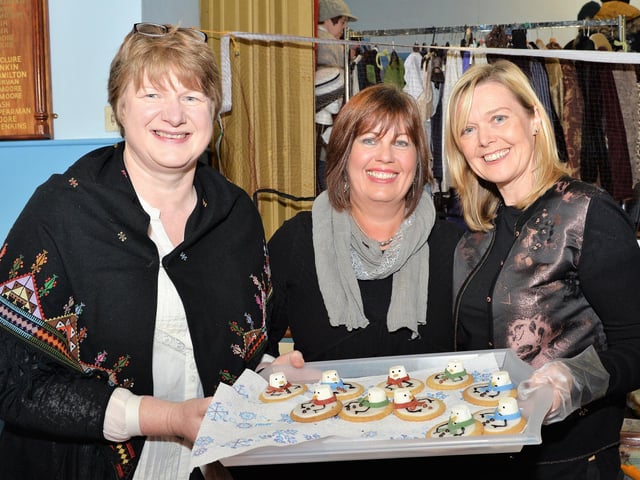 Frances Taylor, Anna Rolloos and Suzanne Smith during the Whitehead Victorian Street Fair in 2017.