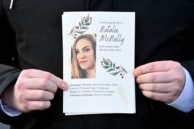 The funeral took place on Boxing Day of murdered mother-to-be Natalie McNally in Lurgan. Picture: Stephen Hamilton  / Press Eye.