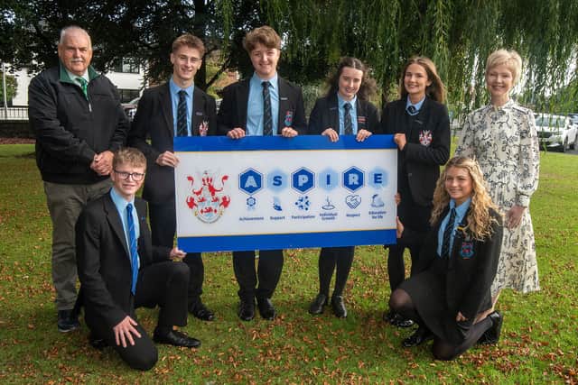 Pictured at the launch of Portadown College's new school development plan (2026-2029) and a refreshed ASPIRE Vision. Picture: Tony Hendron