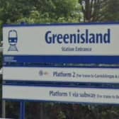 Police were in attendance along with other emergency services after an incident around 9.45am on Tuesday, September 15 at Greenisland Train Station.  Photo: Google