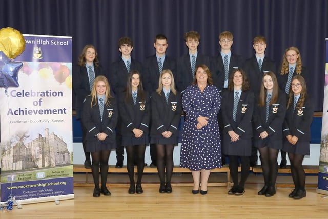Pupils of Cookstown High School who received eight or more A grades in their GCSE exams.