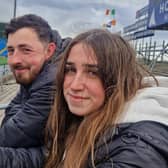 The late Ronan King (24) with his girlfriend Lucy Robb (18). A fundraiser has been launched to help Randalstown girl Lucy who is facing years of rehabilitation after the road collision which claimed the life of her Lurgan born boyfriend Ronan.
