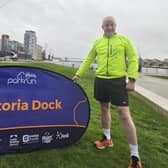 Colin Connolly at Victoria Dock parkrun. Credit David McGaffin