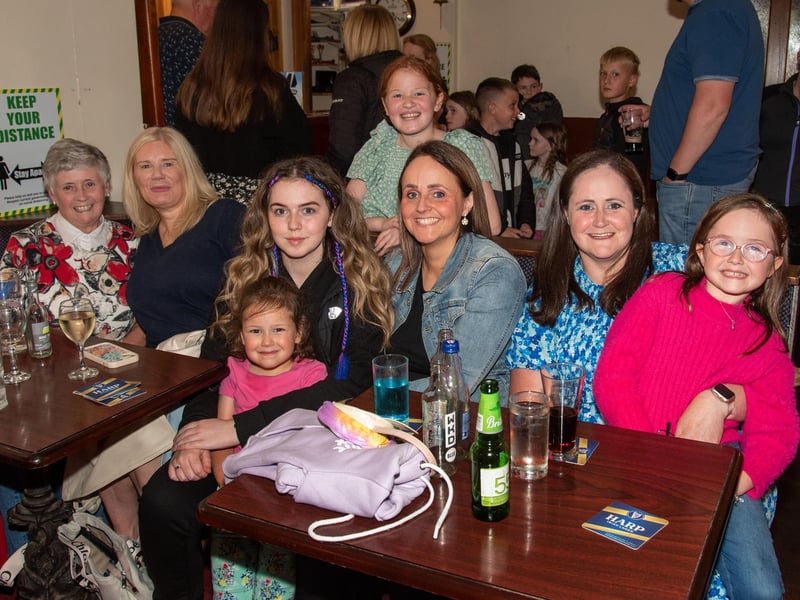 There was a happy atmosphere in Byrne's Bar, Magheralin, for the Daniel Wiffen watch party on Sunday evening. LM32-206.