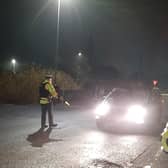 Police stopping cars during random testing operation in Mid Ulster area at the weekend. Credit: PSNI