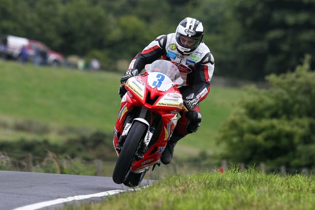 Michael Dunlop in action on race day around the Armoy Circuit on his supersport machine back in 2010