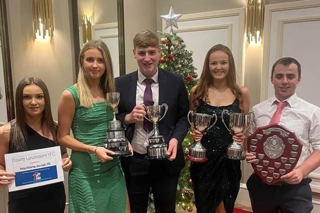 Garvagh YFC prize-winners at this year’s County Londonderry Dinner Dance