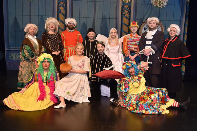 The main characters in the Gateway Theatre 40th anniversary pantomime 'Cinderella'. PT01-227.