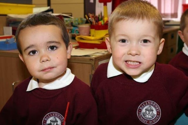 Matthew Donnelly and Jordan Thompson started P1 at Ballyhenry Primary School in 2013.