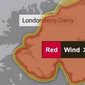 The highest level of warning has been issued for the province on Friday. Image: Met Office