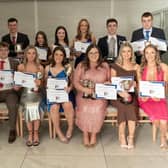 Members of Moneymore YFC pictured with their awards at the county dinner.