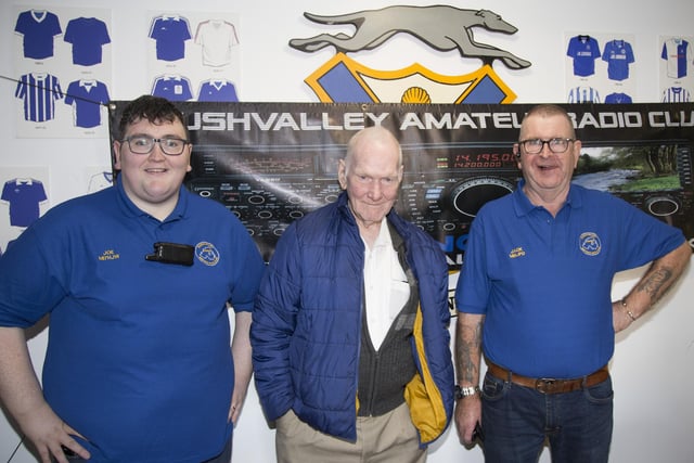 Joe Watson, Ernie Kyle and Jackie Doyle pictured at the Bushvalley Amateur Radio Club annual rally held in Limavady FC to raise funds for the  Air Ambulance NI