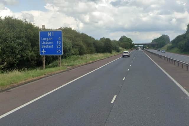 A £3million major resurfacing scheme on the M1 Motorway, Craigavon, will commence on Friday, July 25. Picture: Google