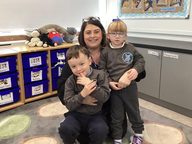 Mrs Lennon's P1 class at St Mary’s, Derrymore