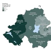 Rate of drink and drug drive offences by police district