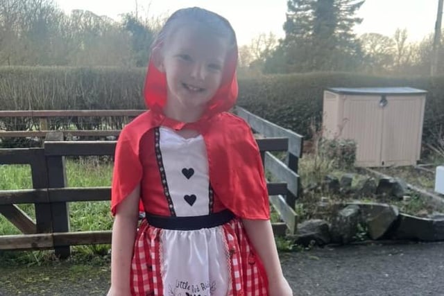 Six year old Miley McNally from Edenderry Primary School as Little Red Riding Hood.
