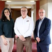 Pictured (L-R) are Nav Sandhu, Regional Manager Canada, Invest NI; Alex Chandran, Regional Director Benelux, Invest NI; Joe Cassidy, Sales Director, Terex GB Ltd; Des Gartland, North Western Regional Manager, Invest NI. Credit Invest NI