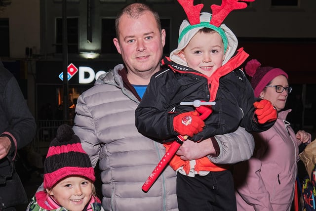 All smiles at the Cookstown Christmas Lights Switch on event on Friday.