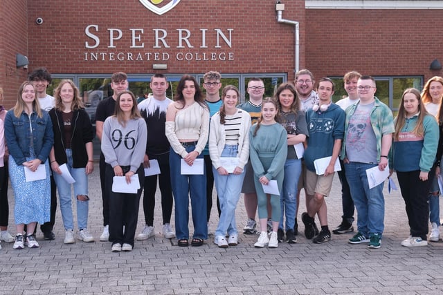 Year 14 Top Achieving A-Level students at Sperrin Integrated College.