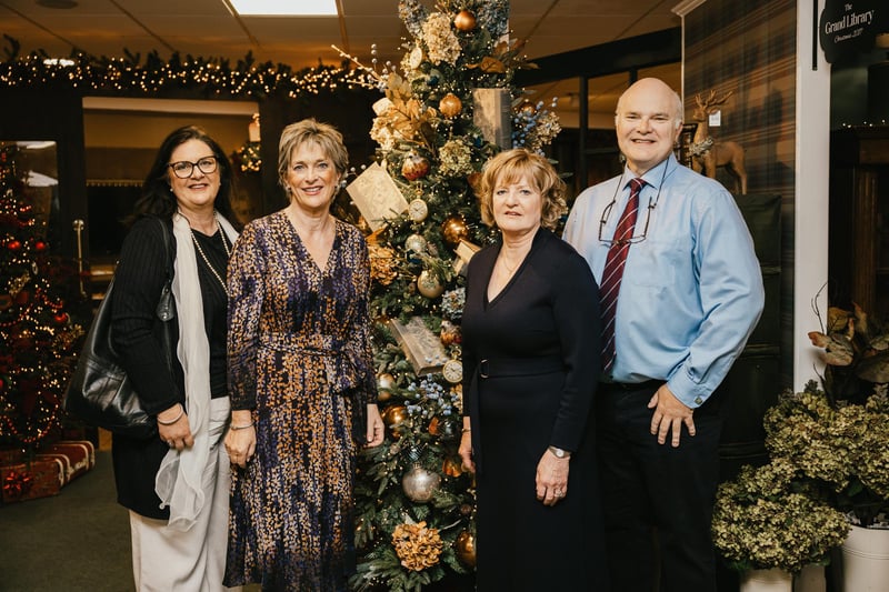 Owners of a Northern Ireland family-run business Alexanders of Markethill were delighted when they had a Royal guest pop in to their 70th anniversary party.  Pictured is Jane Maze, Suzanne Laverty, Johanne Maxwell and Richard Alexander, children of Alexanders of Markethill founders Norman and Iris Alexander. Photo taken by Hannah McKeown Photography