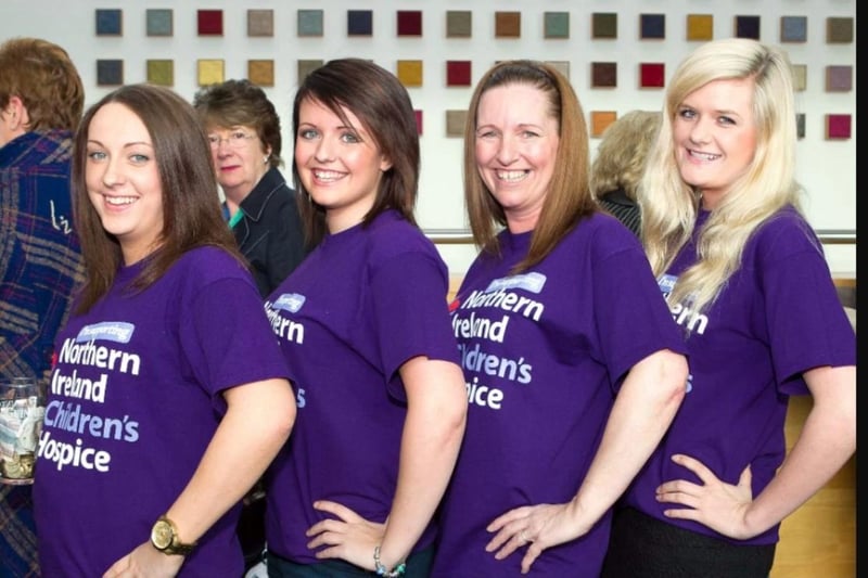 Rachel Guy, Emma Morrison, Dawn Patterson and Lauren Mawhinney line up for a photo at the Mayor's Charity Fashion Show in 2012.