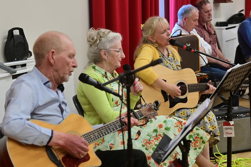 The Knockagh Singers perform some melodies during the 'Rhymes and Ructions' event.