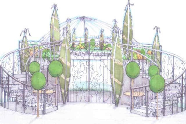 An artist's impression of the new garden to mark the King's coronation.